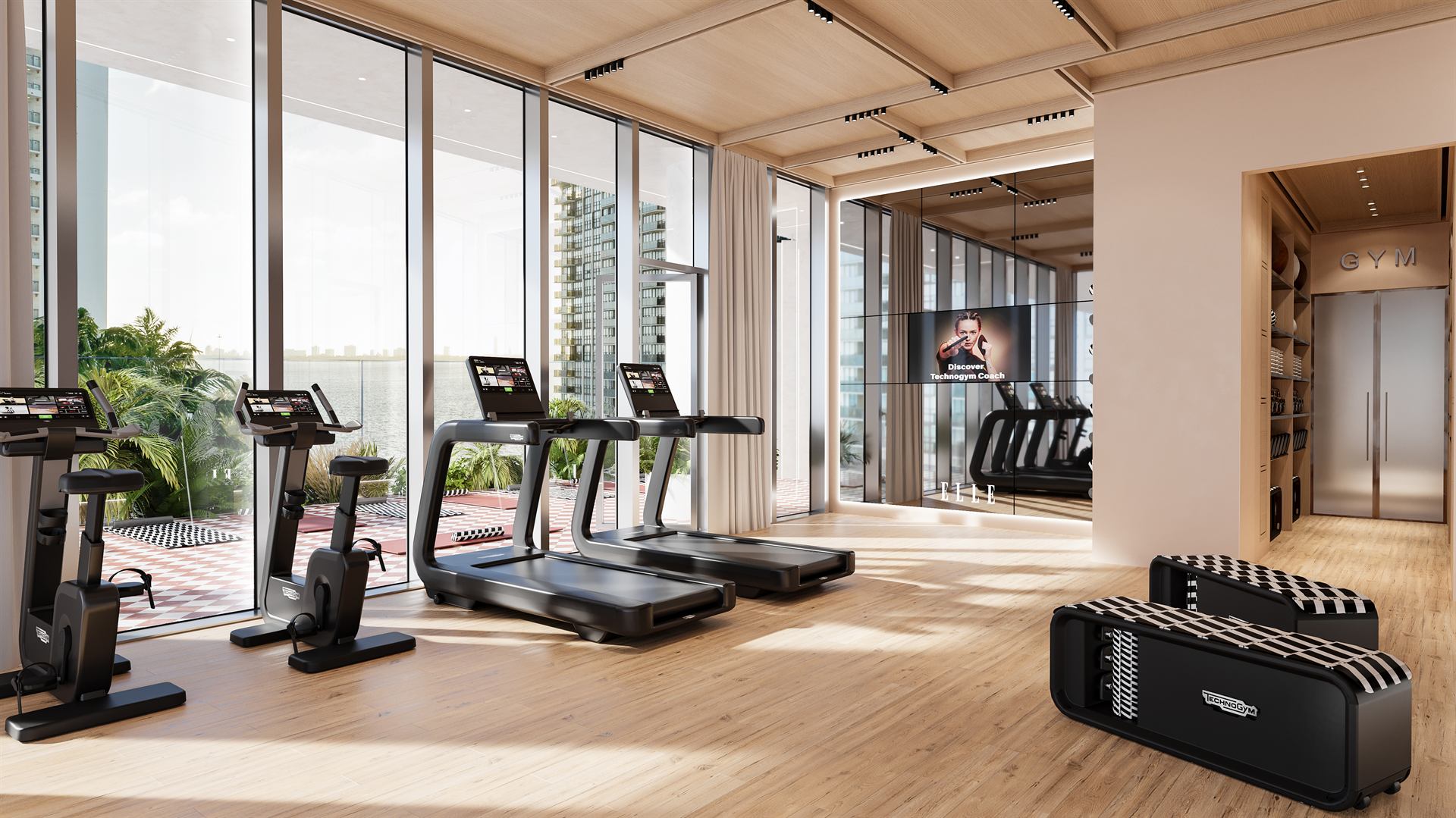 State-of-the-art gym at ELLE Residences