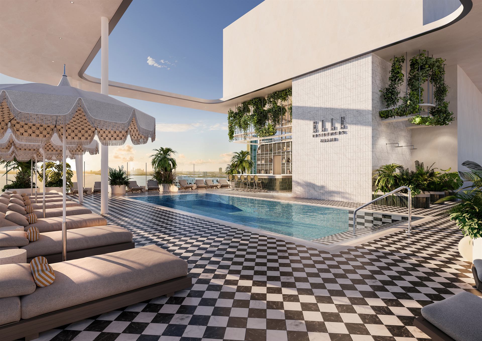 Rooftop Sommet Sky Pool at ELLE Residences
